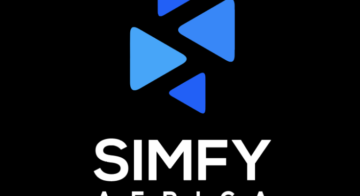 Simfy logo - vertical white & colour ayoba