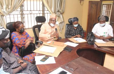 Board Member, Hon. Akeem Oladeji, SA Intervention, Mrs. Aderonke Adedayo, Dr. Nureni Adeniran (with mic), Prof Adelabu and Hon. Sunday Adeyanju