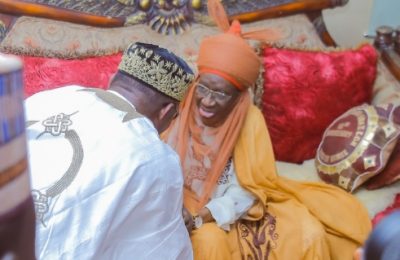 Emir Of Gumel, HRH Alhaji Ahmed Mohammed Sani II, Blesses SDP Presidential Candidate, Prince Adewole Adebayo
