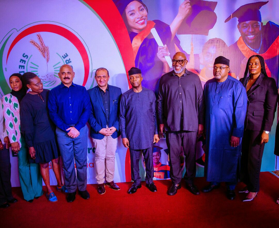 Vice President Yemi Osinbajo, SAN, on Friday in Abuja at the launch of the “Seeds for the Future Foundation/Education Grant”, an initiative of Olam Agri