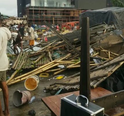 Lagos State Government Officials, Land Grabbers Demolish Ikota Market