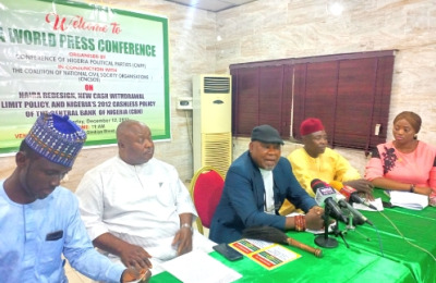Withdrawal Limit: Why Politicians Are Against Cashless Policy of CBN - CNPP, CSOs
