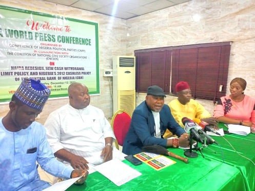 Withdrawal Limit: Why Politicians Are Against Cashless Policy of CBN - CNPP, CSOs