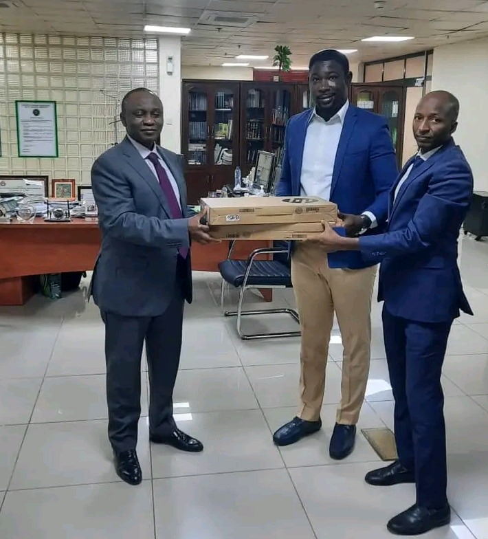 Alhaji Garba Abubakar of the CAC with Ayodeji Bamigbola (partner), accompanied by Uwa Omoruyi (senior associate) and Adeola Karimat Dada (associate)