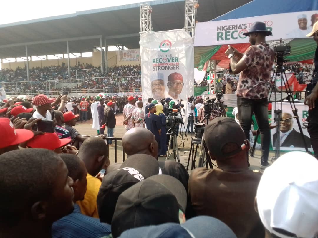 Crowdy Confluence stadium venue of  PDP Presidential rally in Lokoja.