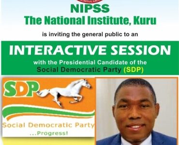 NIPSS Hosts SDP’s Adewole Adebayo At Maiden Interactive Session with Presidential Candidates
