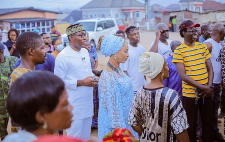 SDP Presidential Candidate with wife, Queen Lillian Adebayo, Cast His Ballot In Ondo