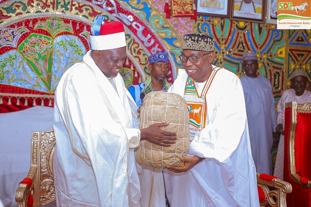 SDP Presidential Candidate, Prince Adewole Adebayo with Emir of Lafia