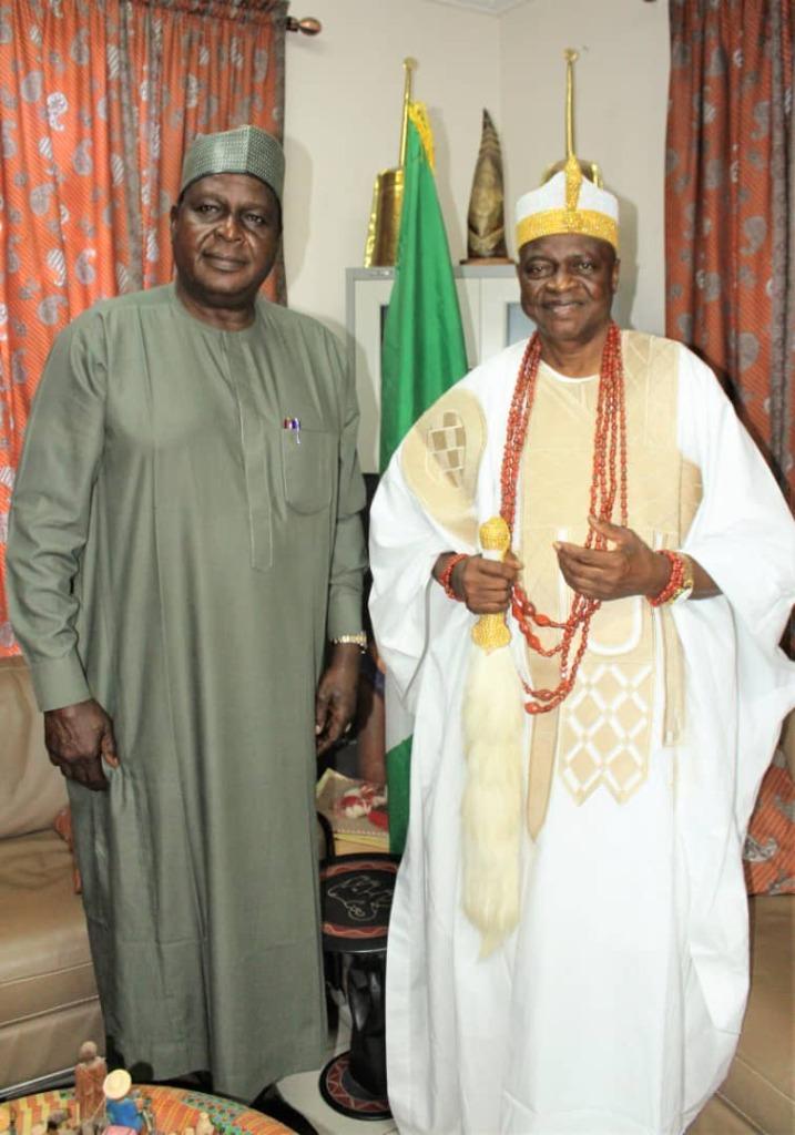 Director General, National Council for Arts and Culture, Otunba Segun Runsewe and Paramount ruler of Okowa of Igbara Oke kingdom, AlayeluwaOba (Dr.) Francis Adefarakanmi Agbede III 