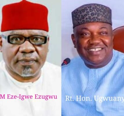 HRM Eze-Igwe Willy Ezugwu and Rt Hon Ifeanyi Ugwuanyi