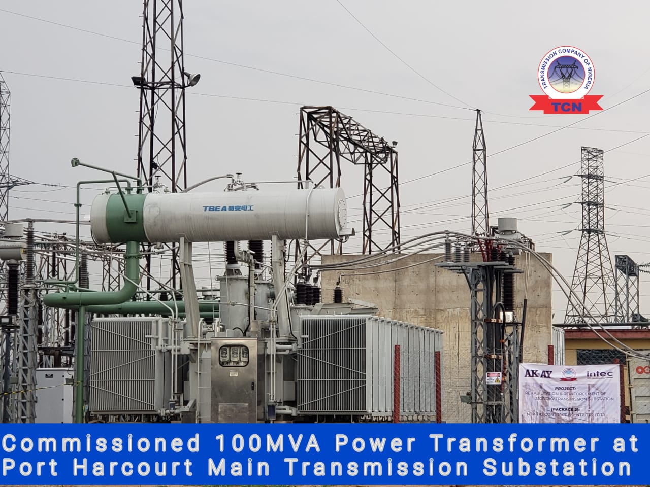 TCN Expands Regional Capacity, Increases Capacity of Port Harcourt Main Substation with 100MVA Transformer