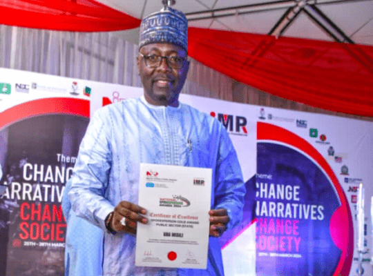 Director-general of press affairs, Government House Gombe, Ismaila Uba Misilli Receives NIPR Gold Certificate