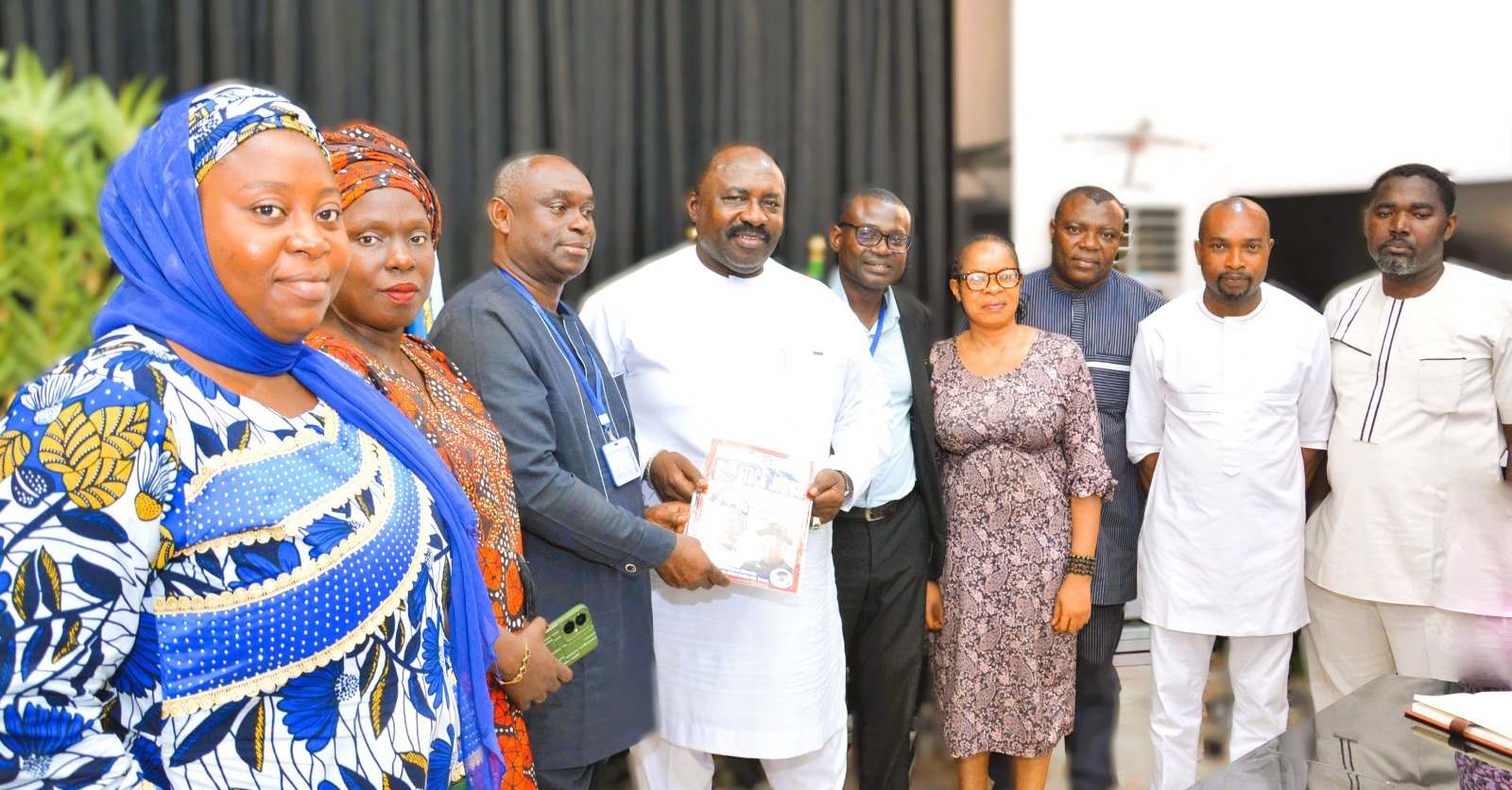 Chairman, Abuja Transportation and Aviation Correspondents (ATACA), Mr. Oru Leonard Oru, the DG, NCAA, Capt. Chris Najomo, and Sector Correspondents 