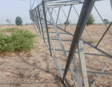 Collapsed TCN transmission tower