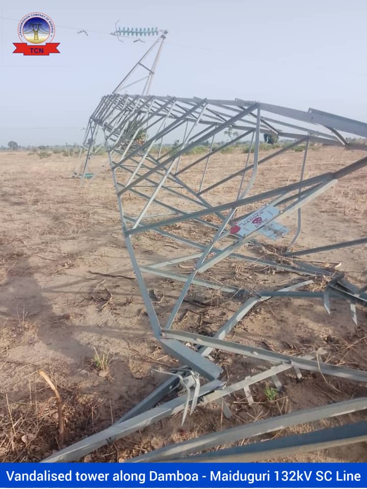 Major Setback As Vandals Bring Down More TCN's Towers, 4 Others Collapse During Cable Stringing