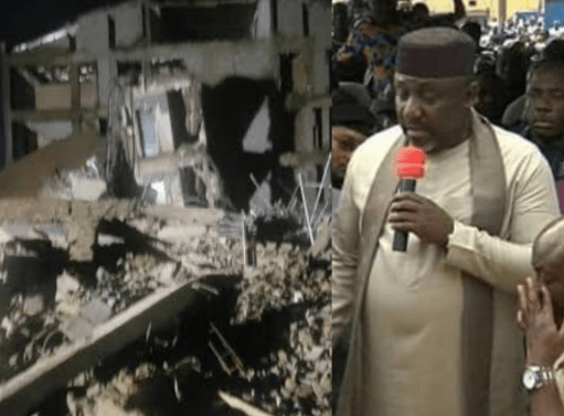 Tragedy Strikes as Former Governor Rochas Okorocha's Unity House Mansion Collapses in Abuja