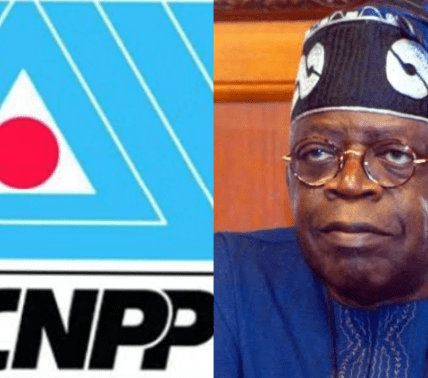 CNPP logo and Bola Tinubu