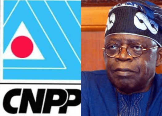 CNPP logo and Bola Tinubu