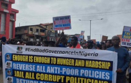 End bad governance protest