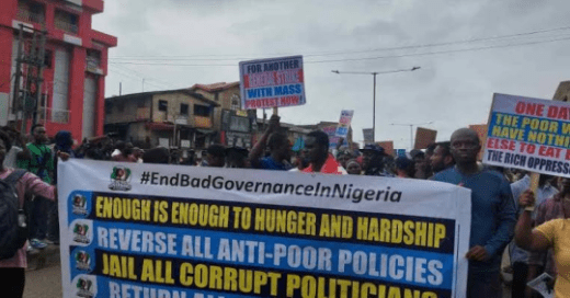 End bad governance protest