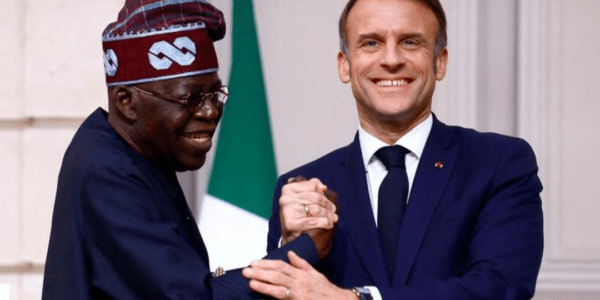 President Bola Tinubu and French President Emmanuel Macron