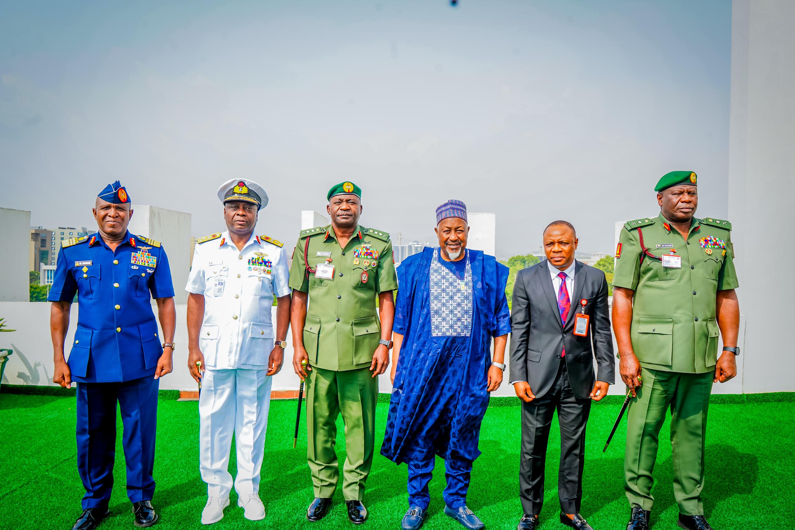 Defence Minister Holds Operational Brief With Chief Of Defence Staff And Service Chiefs To Address National Security Situation