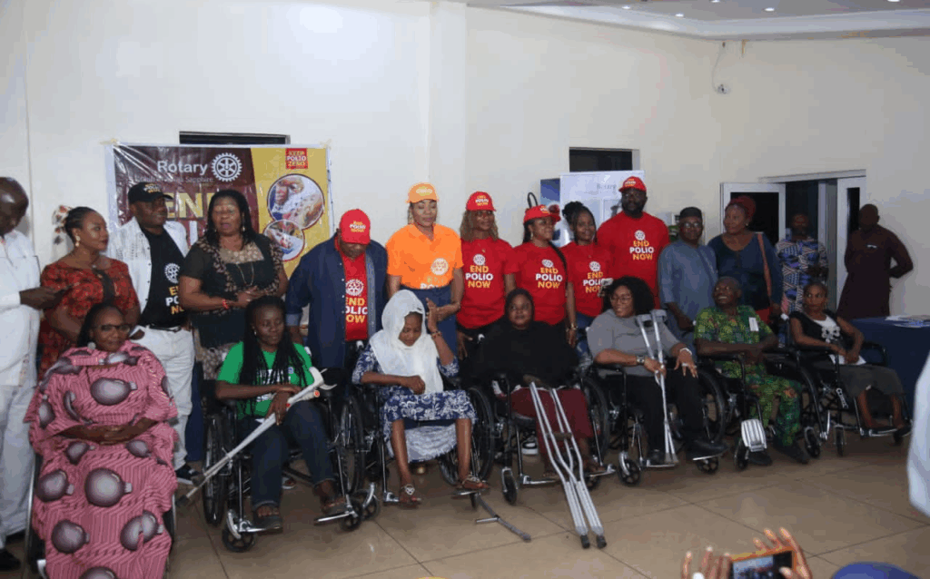 Rotary Club of Abuja Sapphire, District 9127, has empowered polio survivours in the Federal Capital Territory with the donation of wheelchairs, reaffirming its commitment to Rotary International’s global campaign to eradicate polio and uplift those living with its effects.