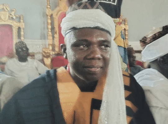 AASU President Osisiogu Osikenyi Turbaned Dalma of Kodape Chiefdom in Grand Cultural Style