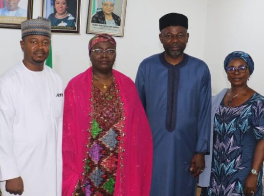 3rd Left- Executive Secretary FGSHLB, Hajiya Salamatu Ladi Ahmed, flanked on her left is Mr. S. Yahaya, Director, Operations, ICPC with other FGSHLB Management Staff.