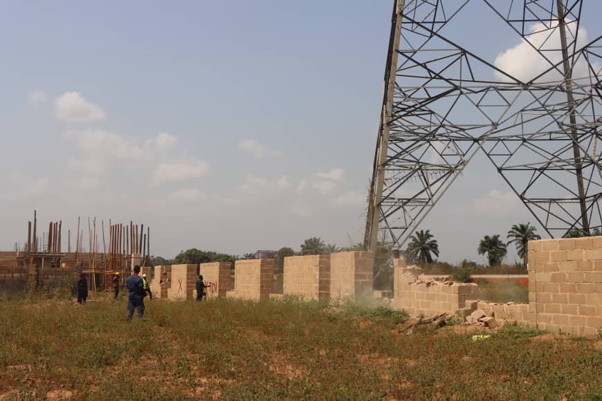 Ugwuaji–Makurdi 330kV Double Circuit transmission line at Akpuoga Nike in Enugu East Local Government Area of Enugu State 