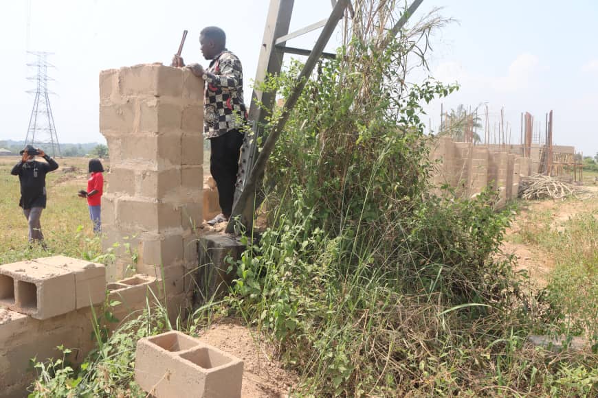 Tower 31 of the Ugwuaji–Makurdi 330kV Double Circuit transmission line at Akpuoga Nike in Enugu East Local Government Area