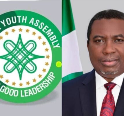 Arewa Youth Assembly for Good Leadership logo and INEC Chairman, Prof Joash Amupitan