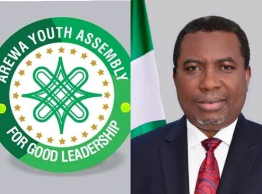 Arewa Youth Assembly for Good Leadership logo and INEC Chairman, Prof Joash Amupitan