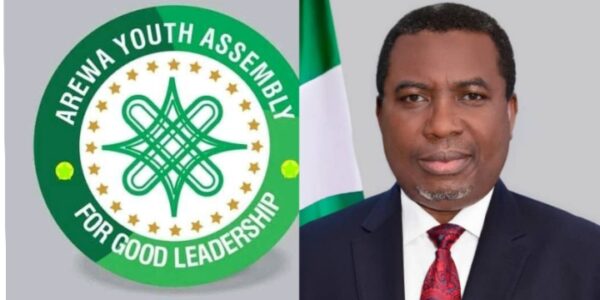 Arewa Youth Assembly for Good Leadership logo and INEC Chairman, Prof Joash Amupitan
