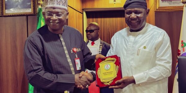 As part of his familiarization tour to agencies under the Ministry of Defence, the Permanent Secretary, Mr. Richard Pheelangwah, visited the leadership of Defence Intelligence Agency (DIA), on Wednesday, 18th March, 2026 in Abuja.