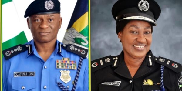 IGP Olatunji Disu and DIG Margaret Ochalla, Force Criminal Investigation Department (FCID)