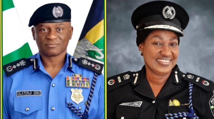 IGP Olatunji Disu and DIG Margaret Ochalla, Force Criminal Investigation Department (FCID)