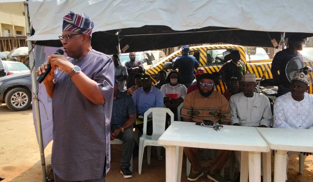 FCT Mandate Secretary, Dr. Elechi Chinedum in Jabi Motor Park, Abuja