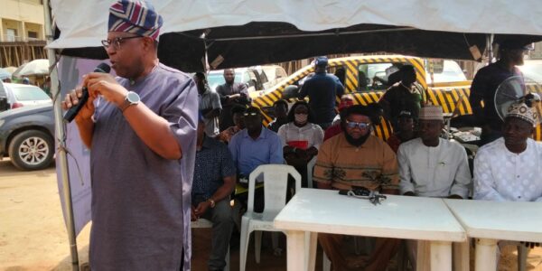 FCT Mandate Secretary, Dr. Elechi Chinedum in Jabi Motor Park, Abuja