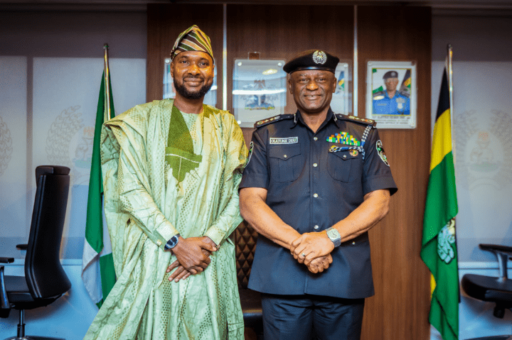 National President of the Association of Local Governments of Nigeria, Bello Lawal, and Inspector-General of Police, Olatunji Rilwan Disu