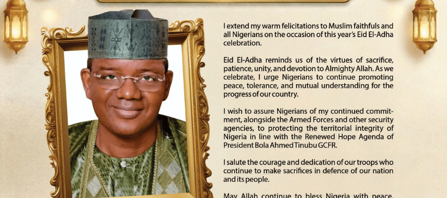 The Minister of State for Defence, Mohammed Bello Matawalle, has urged Nigerians to embrace unity, tolerance, and peaceful coexistence as Muslims across the country celebrate the Eid-El-Adha festival.