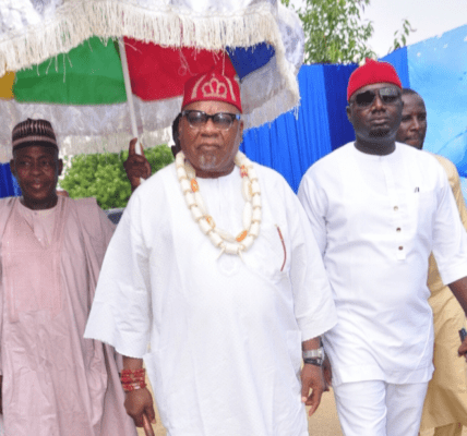 The wedding reception of Ndachana John Yahi and David Nkeki Bukar turned into a remarkable display of culture, unity, and communal honour as prominent traditional rulers, led by His Royal Majesty Williams Ezugwu, graced the colourful ceremony in Abuja.