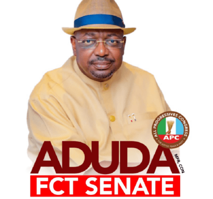Senator Philip Aduda Posters Flood FCT As Group Declares Opposition Nowhere to Be Found