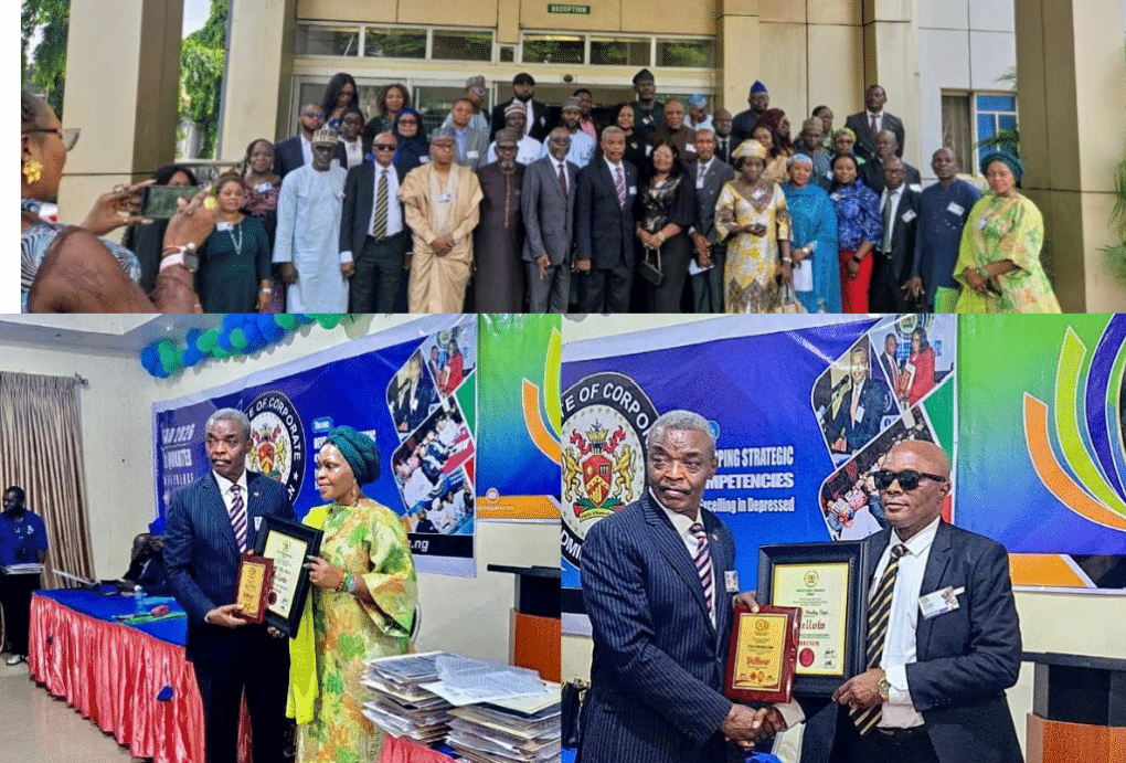 NSIPA Manager Dr Aderemi Adebowale and spokesperson Attari Hope conferred ICAD Fellowship