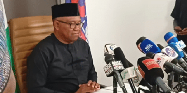 Nigeria Democratic Congress (NDC) presidential candidate, Peter Obi during Independent Day celebration broadcast in Abuja