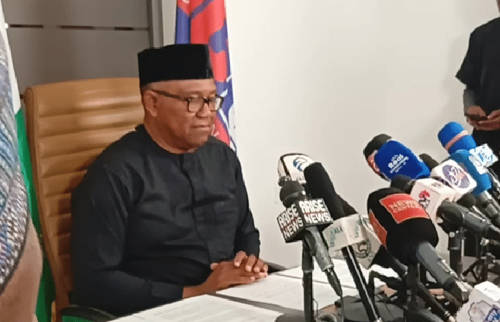 Nigeria Democratic Congress (NDC) presidential candidate, Peter Obi during Independent Day celebration broadcast in Abuja